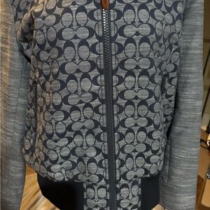 Blue Coach Zip-Up Jacket